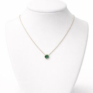 Neiman Marcus Gold Necklace with Green Pendant